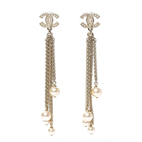 chanel earrings chain